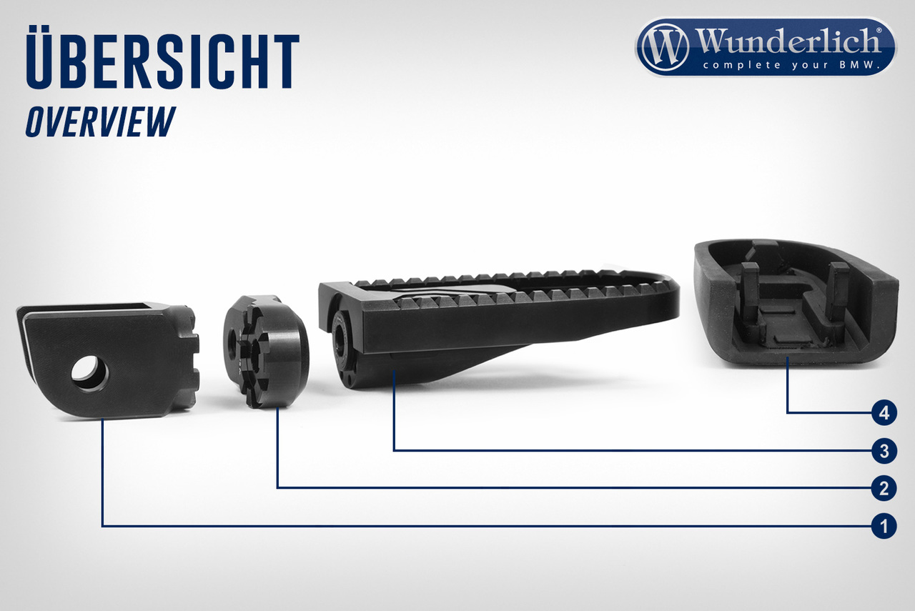 Wunderlich EVO1 adapter 30mm-zwart-paar foto 3