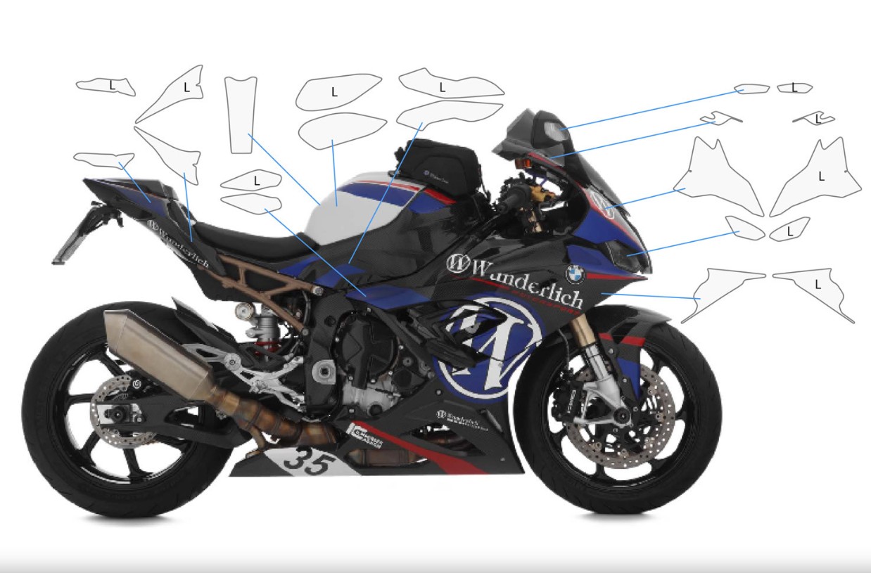 Wunderlich Lakbeschermingsfolie complete set »PremiumShield« ,transparant